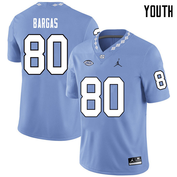 Jordan Brand Youth #80 Jake Bargas North Carolina Tar Heels College Football Jerseys Sale-Carolina B